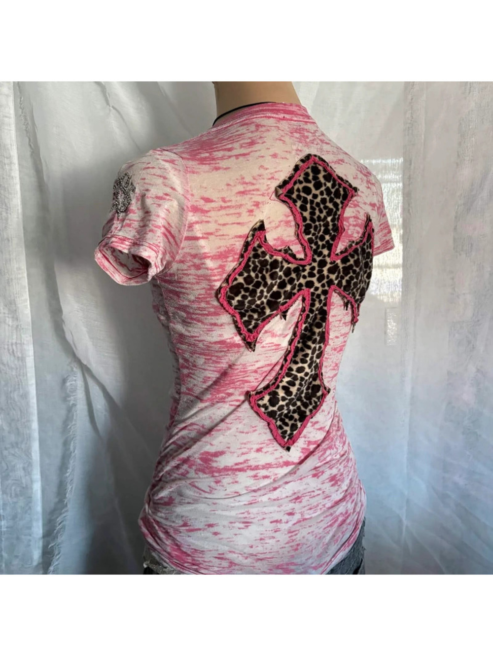 pink fitted mcbling tee
